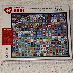 1000 Piece Puzzle - Colorful App Icons